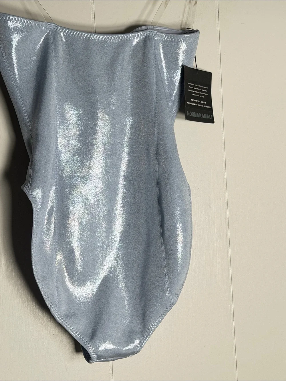 Norma Kamali  Corset Mio Swimsuit in Misty Blue